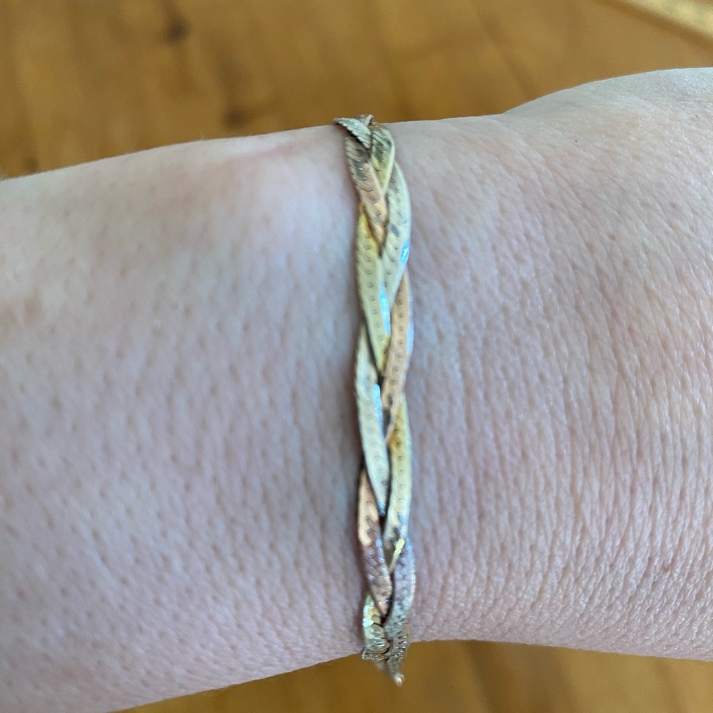 925 Silver Milor Bracelet Gold & Rose Gold Plating Braided Made in Italy